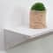 Small White Wedge Wood Floating Wall Shelf